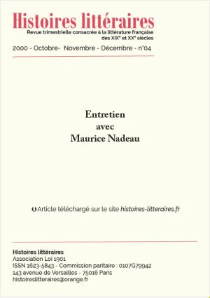 garde 2000-04-entretien avec Maurice Nadeau