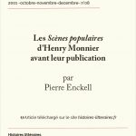 Les <em>Scènes populaires</em> d’Henry Monnier avant leur publication