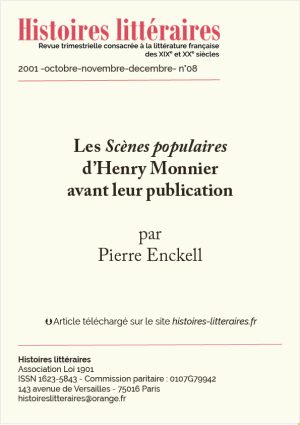 Page de garde des Scènes populaires de'Henri Monnier