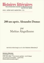 200 ans après. Alexandre Dumas