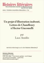 Un projet d’illustration inabouti. Lettres de Champfleury à Hector Giacomelli