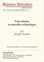 Vieux théâtre et nouvelles technologies