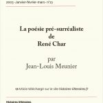 La poésie pré-surréaliste<br/>de René Char