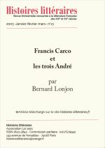 Francis Carco<br/>et les trois André