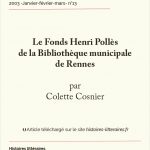 Le Fonds Henri Pollès<br/>de la Bibliothèque municipale de Rennes
