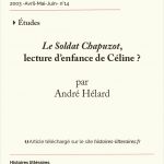 <em>Le soldat Chapuzot</em>,<br/>lecture d’enfance de Céline ?
