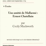 Une amitié de Mallarmé : <br/>Ernest Chatellain