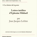 Lettres inédites<br/>d’Ephraïm Mikhaël
