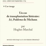 Un cas<br/> de transplantation littéraire :<br/> <em>Ici, Poddema</em> de Michaux