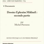 Dossier Éphraïm Mikhaël : seconde partie