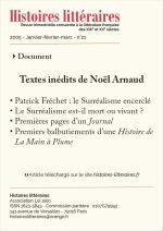 Textes inédits de Noël Arnaud