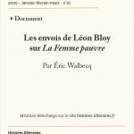 Les envois de Léon Bloy <br/> sur <em>La Femme pauvre</em>