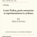 Louis Tridon, poète outrancier et expérimentateur ès rythmes