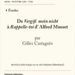 De <em>Vergiß mein nicht</em> à <em>Rappelle-toi</em> d’Alfred Musset