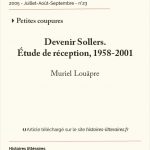 Devenir Sollers, étude de réception, 1958-2001