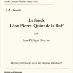 Le fonds Léon Pierre-Quint de la BnF