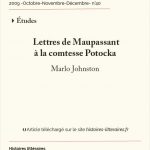 Lettres de Maupassant<br>à la comtesse Potocka