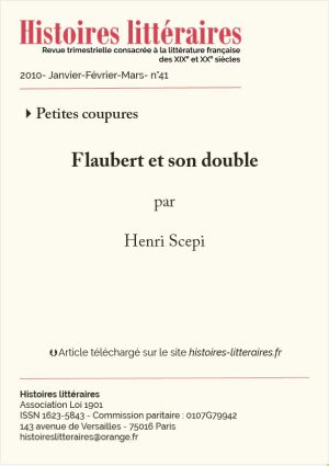 Couv. Gustave Flaubert et son double