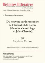 Du nouveau sur la rencontre<br> de Flaubert et de Balzac<br> (témoins Victor Hugo et Jules Claretie)