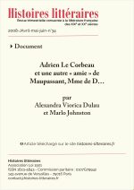Adrien Le Corbeau et une autre « amie » de Maupassant, Mme de D…